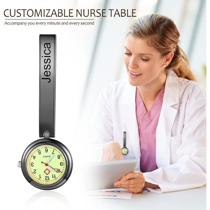 Montre infirmière online gravée