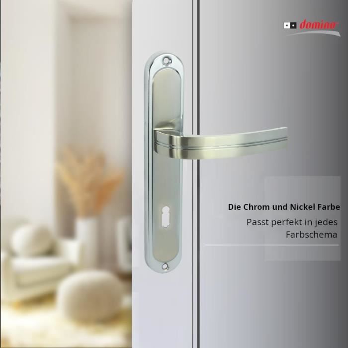 Domino Tipo-R M9 Poignée De Porte Pour WC Et Salle De Bain - Rosace