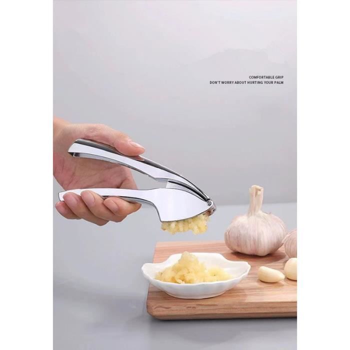 Presse-ail Professionnel En Acier Inoxydable Avec Brosse De Nettoyage – Idéal Cuisine Maison, Restaurant, Chef - 13
