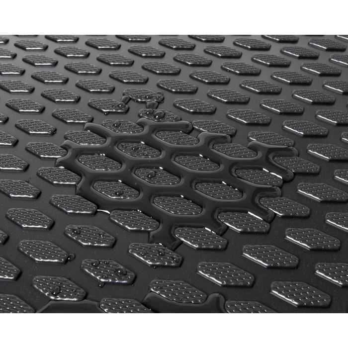 Tapis De Sol Voiture Peugeot E-2008 (2019-2025) - 4 Pièces En Velours Noir Imperméable
