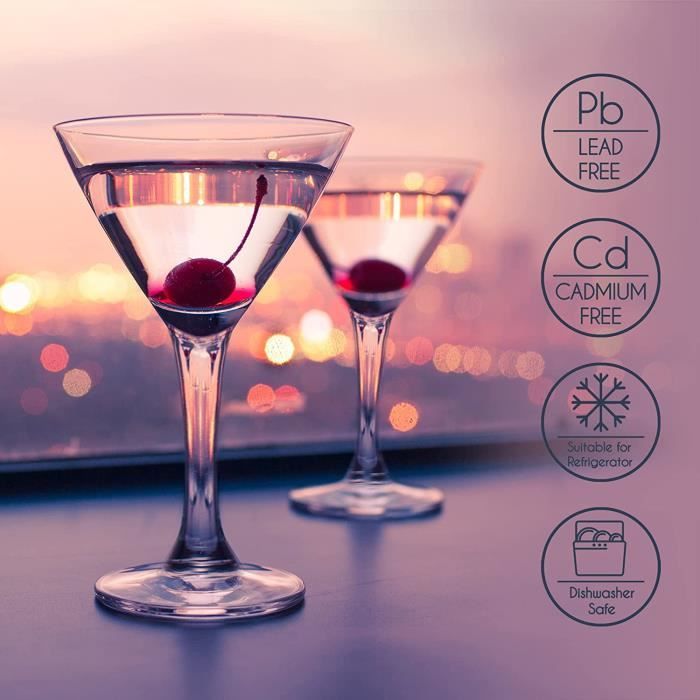 Verre A Cocktail - Limics24 - À Martini Lot 4 Verres Classiques Parfaits  175 Ml Boire Fête Style - La cave Cdiscount