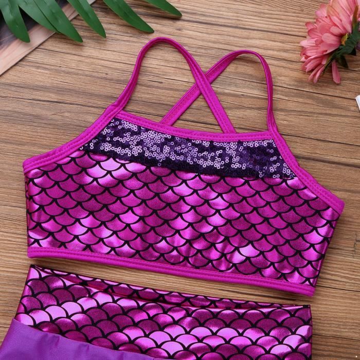 Short De Bain Fille Imprimé Hawaïen - Taille 6 à 16 Ans, Séchage Rapide