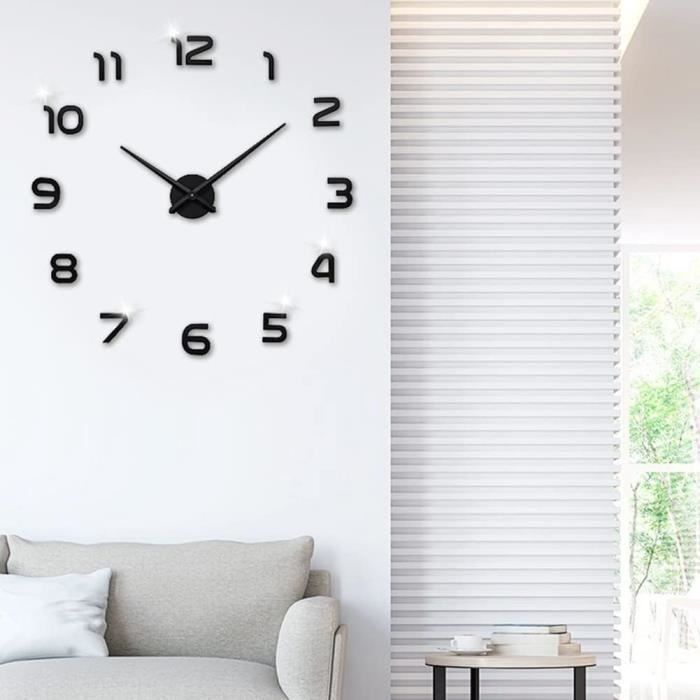 Comius Sharp Grande Horloge Murale Moderne 3D - À Coller soi-même - sans Cadre - Silencieuse - Idée Cadeau pour Cuisine, Salon, Chambre à Coucher - Amovible - Argenté (Blanc 2 Comius Sharp Grande Horloge Murale Moderne 3D - À Coller soi-même - sans Cadre - Silencieuse - Idée Cadeau pour Cuisine, Salon, Chambre à Coucher - Amovible - Argenté (Blanc 2