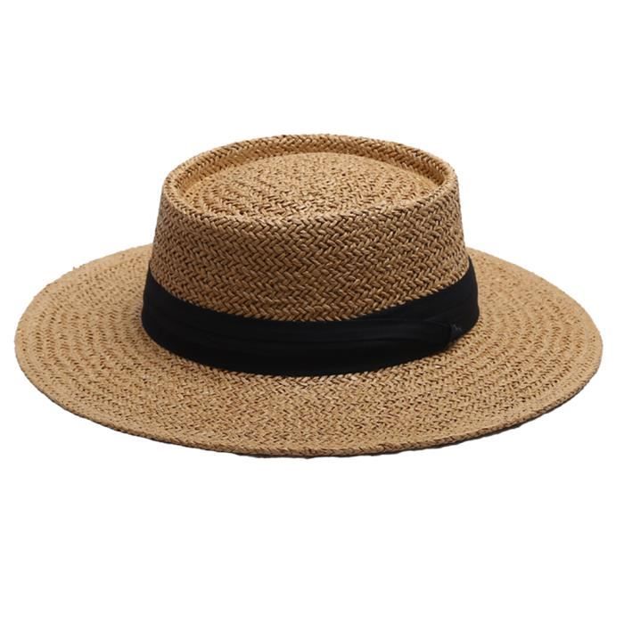 Chapeau Panama Unisexe En Paille - Large Bord 7-8cm Adjustable Homme Femme