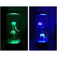 Lampe Meduse Lampe A Lave Aquarium Réservoir Veilleuse Changeante de Couleur avec Télécommande,Lumière d'ambiance Jellyfish L[~195]-3