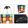1 Pcs sac à main femme mignon Cube Rubik Magique Forme Mignon d'embrayage Cube magique-3