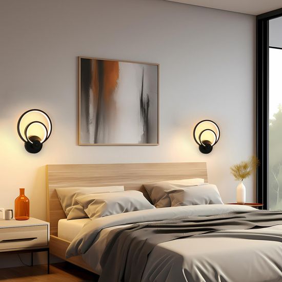 DELIPOP - Applique Murale LED 20W 2500LM | Design Courbé 3000K Blanc Chaud | Pour Chambre, Salon, Couloir