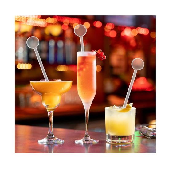 Zerodeko 6pièces Agitateurs à Cocktail Verre Transparent Bâtonnets De Pour Jus De Fruits Et Cocktails Accessoires Pour Maison Bar Et Événements