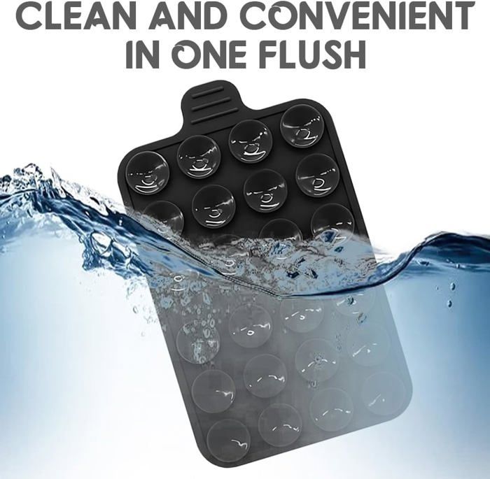 4 Ventouses Double Face En Silicone Pour Téléphone - Tient Au Mur, Miroir, Pour Selfies Mains Libres - 6
