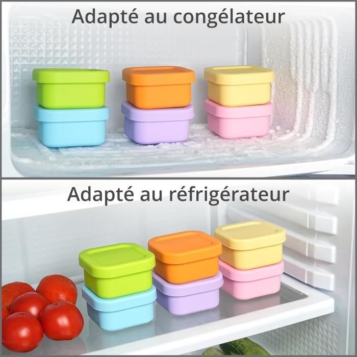 Atyhao - Plateau De Congélation En Silicone 10 Trous Réutilisable Avec Couvercle - Pour Purées Bébé, Lait Maternel Et Bouchées D'œufs