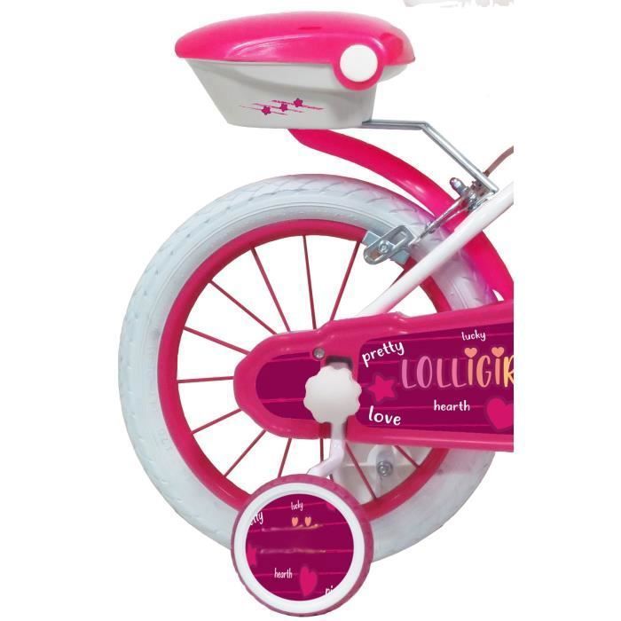 Vélo Enfant 14 Pouces HINOPY - Garçon Et Fille 3-6 Ans Avec Roues Stabilisatrices Amovibles