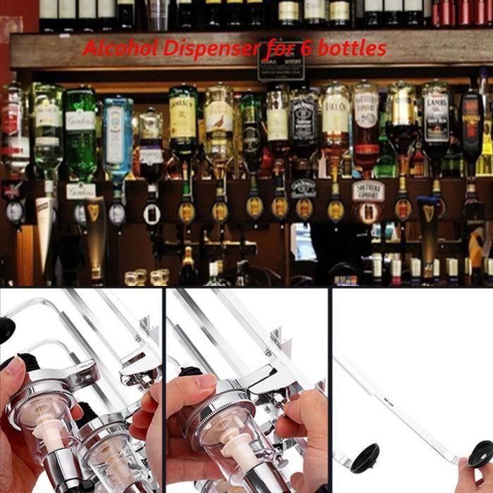 Distributeur d'alcool à 6 bouteilles support boisson rotatif Bar Stand en  Alliage PR vin bière bar - XY FR - Cdiscount Electroménager