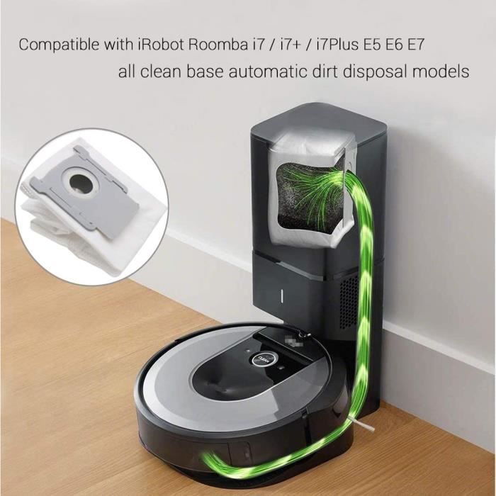 Lot de 6 Sacs à Poussière pour Aspirateur Clean Base iRobot Roomba