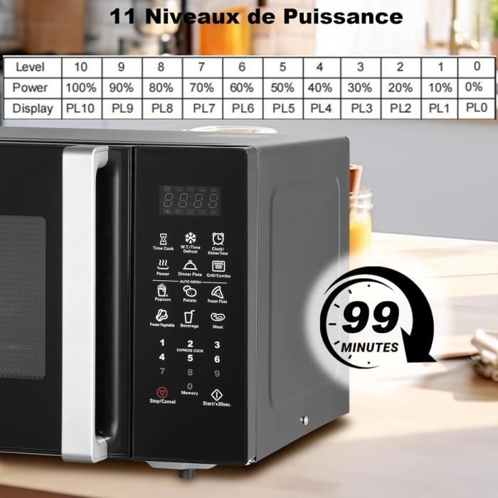MEDION Micro-ondes Grill 4en1 MD15501 - Four Combiné 25L 900W + Grill 1100W + Air Chaud 2500W