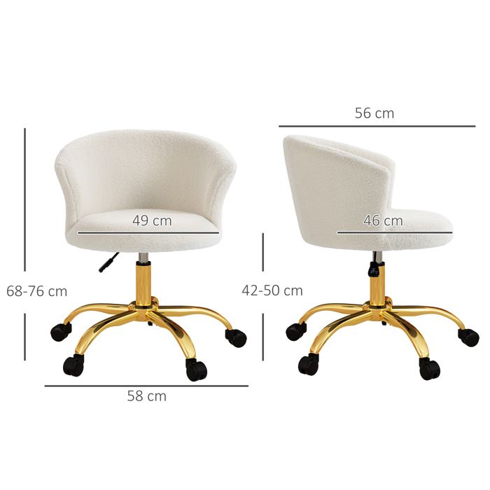 Fauteuil de bureau et salon à roulettes noir hauteur réglable chaise en