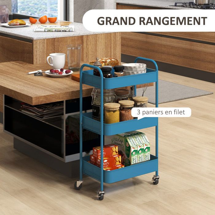 Royal Catering Chariot De Service INOX Desserte Restaurant Roulant À Vaisselle RCSW-3SQ2 (3 Plateaux, Espacement De 25 cm, 150 Kg, Acier Inoxydable