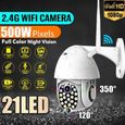 1080P PTZ  AP WIFI Hotspot Caméra De Surveillance Extérieure 21 LED Nuit Vision Two-way Audio-0