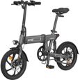 HIMO Z16 16 pouces pliant assistance électrique vélo cyclomoteur E-Bike gamme 80KM 10AH-Gris-0