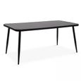 Table de jardin - OVIALA - BRISTOL - Aluminium - Noir - Rectangulaire-0