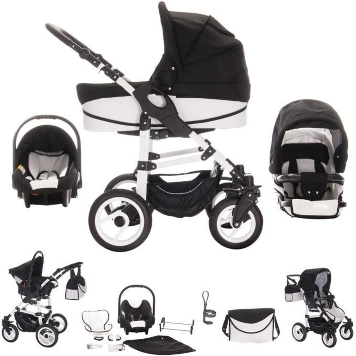 poussette canne 3 en 1
