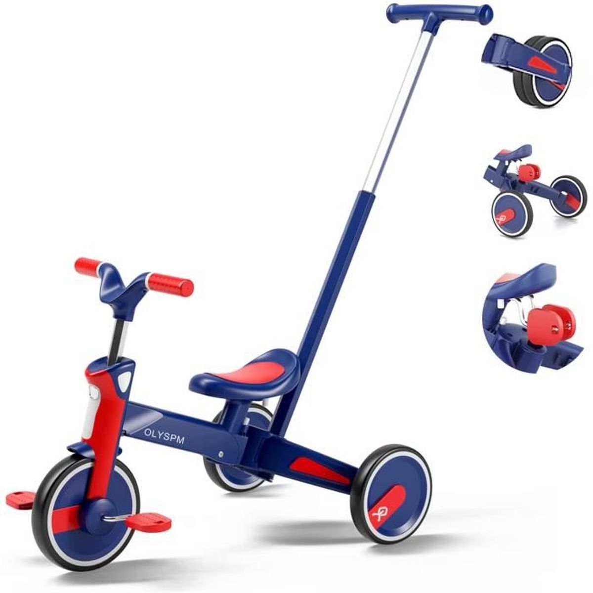 5 en 1 Draisienne Tricycle bébé évolutif pour Enfant 15 Ans,Le Putter