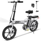 HITWAY Vélo électrique Pliable 16" - Batterie 36V 10,4Ah - Pédalage assisté - Autonomie 35-90KM - Pompe à vélo gratuite
