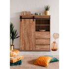 BRAND Buffet - MARRAKESCH 53A - Chêne - 1 porte - 3 tiroirs - Style industriel-loft
