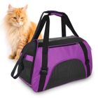 Sac de transport pour chat pliable et respirant - MASBRILL - Taille 52x25x35 cm - Couleur Violet