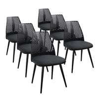 Lot de 6 Chaises de salle à manger MONMECD - Noir - Pied en métal - Style Classique - Intemporel - Jardin