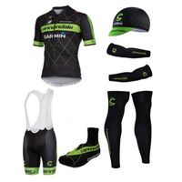 Tenue de Cyclisme Homme - Classique - Maillot Courtes+Casquette+Manchettes+Pantalons+Shoecover - Multicolor/Noir
