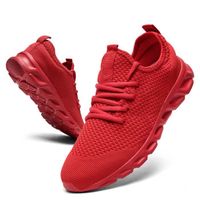 Baskets Homme - Marque - Modèle - Léger et respirable - Rouge - Chaussures de sport