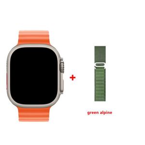 Montre connectée sport Orange-Vert Alpin-49mm-Hello Watch 3 AMOLED Smartw