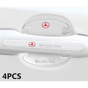 DÉCORATION VÉHICULE Lot de 4 porte collision bande anti - rayures poignée autocollant de protection de porte de voiture décoration pour Mercedes Benz