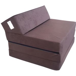 FUTON Matelas futon pliable en mousse - Marron foncé - Ferme - 70x200 cm