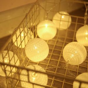 GUIRLANDE D'EXTÉRIEUR Guirlande lumineuse boule de coton à LED - H-Blanc