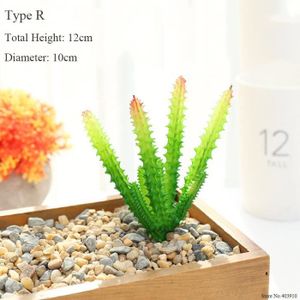 FLEUR ARTIFICIELLE R 1PCS - Cactus artificiel succulent bonsaï, Fausses plantes décoratives pour la maison, Décor de Table de pa