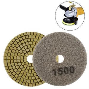 DISQUE ABRASIF Tampon de polissage de disque de meulage de diamant humide 100mm 4 pour pierre de granit (granularité 1500)-7807118858072