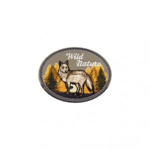 Patch Dorsal Brodé Loup Bleu - Thermocollant - 21,5 X 20 Cm - 100% Polyester - Personnalisation Vêtement