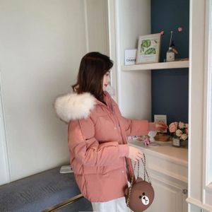 MANTEAU - CABAN Manteau Femme - Nouvelle arrivee Garder au chaud Coton Mode Ample court Meilleure Qualite - Rose YJ