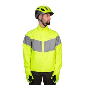 VESTE DE CYCLISTE Endura Urban Luminite EN1150 Veste de cyclisme imperméable pour homme Jaune Taille XL