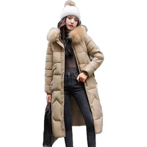 DOUDOUNE Doudoune Femme Mi-Longue Hiver avec Capuche Fausse