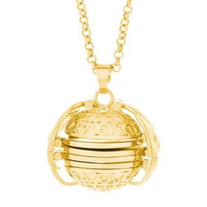 M/édaillon rond en acier inoxydable brillant pour 2 photos pendentif amulette en pVD or