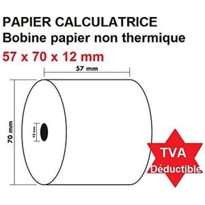 Rouleau Papier THERMIQUE 57 mm x 35 mtr (10 bobines) - Sadik