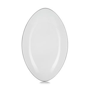 Lot de 4 blanc pur ovale Dîner Plaque Steak Rib Plaques Plateaux De Porcelaine 31 cm 12" Lot de 4 blanc pur ovale Dîner Plaque Steak Rib Plaques Plateaux De Porcelaine 31 cm 12"