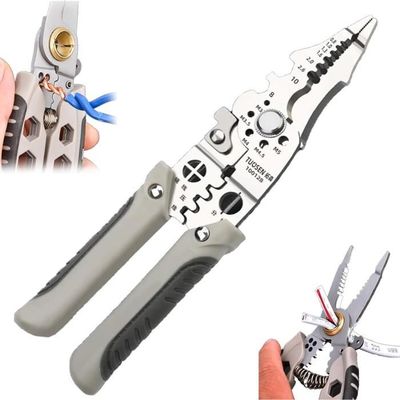Pince à Dénuder Automatique Multifonction 3 En 1 – Sertir Et Couper – Rouge/noir