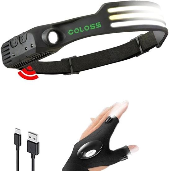 Lampe Frontale Ultra Puissante 1000 Lumens Rechargeable USB - 230° Grand Angle, 3 Modes, Étanche Pour Running, Pêche, Travail Et Plein Air
