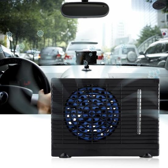 Mini voiture climatiseur ventilateur, portable 12V voiture camion intérieur  maison climatiseur refroidisseur d'eau évaporative - Cdiscount Bricolage