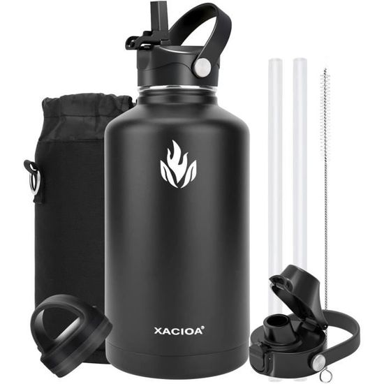 Gourde Isotherme BIGRD 1,2L – Double Isolation, 100% étanche, 2 Couvercles (bec Et Paille), Acier Inox 304 - 3