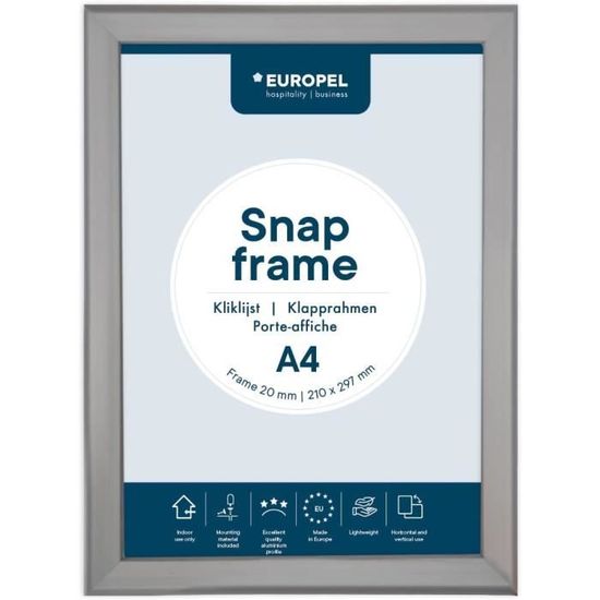 Présentoir Sur Pied A4 Noir - Porte-affiche Pivotant Pour Menu, Stand Ou Bureau, Cadre Aluminium