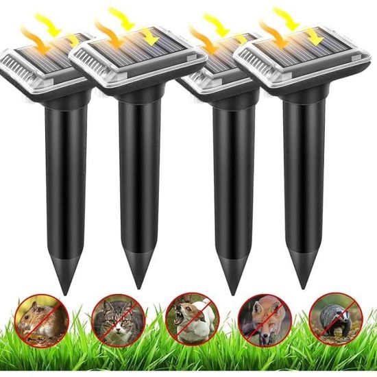 Répulsif à Taupes Solaire Ultrasonique – Lot De 8 Pièces – Protège Jardin Et Pelouse Des Rongeurs Sans Produits Chimiques